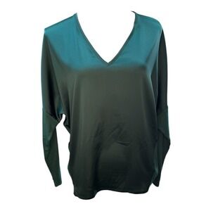 White House Black Market Green Bat Wing Sleeves‎  Casual Blouse Size S